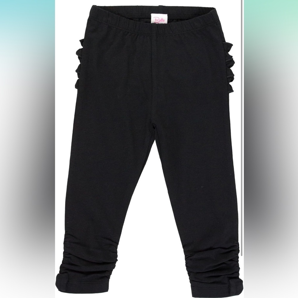 Ruffle Butts| Black Ruffle Legging - Picture 6 of 7
